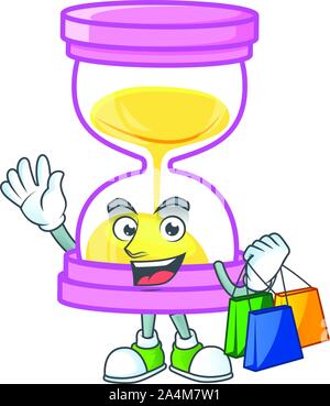 Shopping die Sanduhr für eine Frist berechnen. Stock Vektor