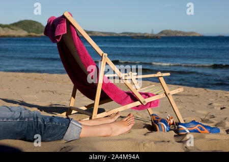 Sjøsanden Beach in der Nähe von Mandal. Stockfoto