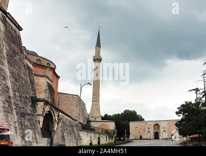 Die Hagia Sophia Seite und Eintrag zum Topkapi Palast Stockfoto