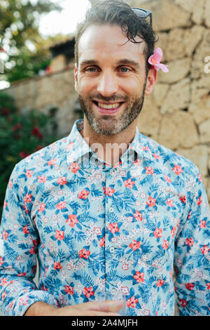 Porträt von lächelnden Mann Stockfoto