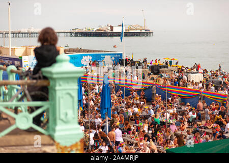 Das Seebad Brighton und Hove, East Sussex, England am 3. August 2019. Stockfoto