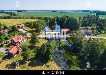 Blick auf das Dorf Stockfoto