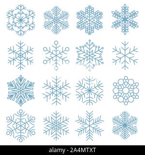Snowflake Icon Sammlung Stock Vektor