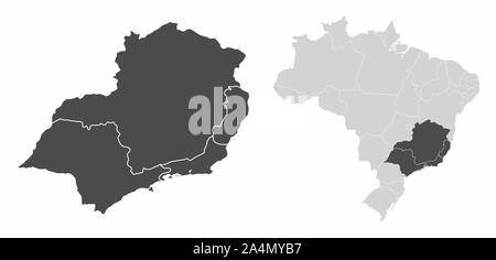 Southeast Region Brasilien Stock Vektor