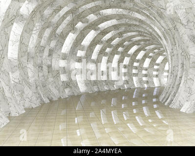 Abstrakte Marmor runde Tunnel Stockfoto