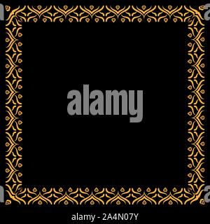 Bunte Hand floral Mandala Geometrie Rechteck Element gezeichnet. Vector Illustration. Stock Vektor