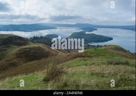 Die Aussicht von Conic Hill von Loch Lomond. Schottland Stockfoto