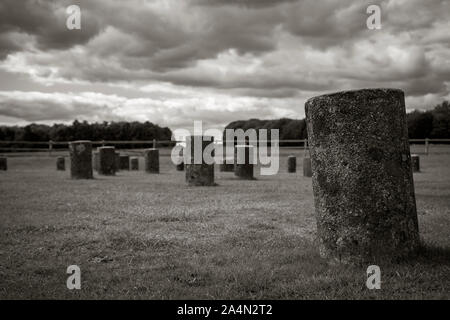 Woodhenge neolithischen Holz Kreise in der Nähe von Amesbury, Wiltshire, Großbritannien Stockfoto