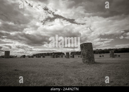 Woodhenge neolithischen Holz Kreise in der Nähe von Amesbury, Wiltshire, Großbritannien Stockfoto