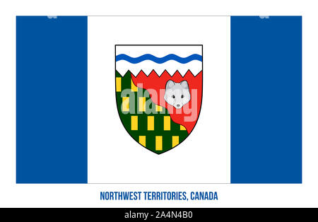 Northwest Territories Flagge Vector Illustration auf weißem Hintergrund. Territorium Flagge von Kanada. Die richtige Größe, Proportion und Farben. Stockfoto