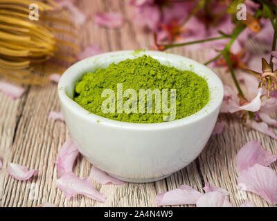 Matcha Pulver Tee Stockfoto
