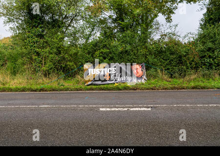 Harry Dunn/RAF Croughton: Eine 19-jährige britische Teenager, der ermordet wurde, während er mit seinem Motorrad am 27. August 2019, vom amerikanischen Anne Sacoolas. Stockfoto