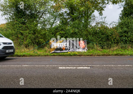 Harry Dunn/RAF Croughton: Eine 19-jährige britische Teenager, der ermordet wurde, während er mit seinem Motorrad am 27. August 2019, vom amerikanischen Anne Sacoolas. Stockfoto