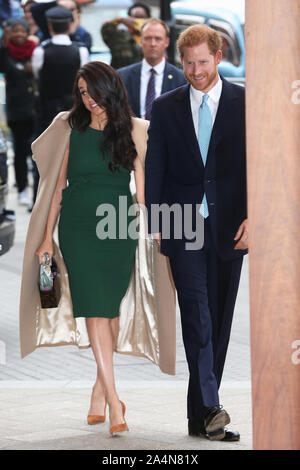 Der Herzog und die Herzogin von Sussex kommen für die jährliche WellChild Auszeichnungen bei den Royal Lancaster Hotel, London. Stockfoto