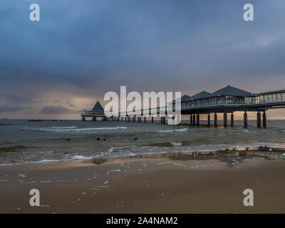 Die berühmte Seebrücke von Heringsdorf / Deutschland Stockfoto