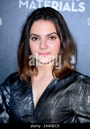 Dafne scharf, die Teilnahme an der Premiere seines dunklen Materialien am BFI Southbank, London statt. Stockfoto