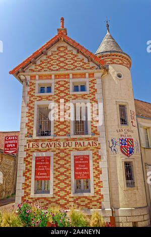 'Les Caves du Palais' Wein Haus in Nuits St. Georges, Burgund, Frankreich. Stockfoto