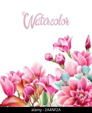 Herbst Beeren und Blumen Blumenstrauß Vektor. Isolierte Hintergrund Stock Vektor
