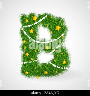 Weihnachten und Neujahr Baum abc. Stock Vektor