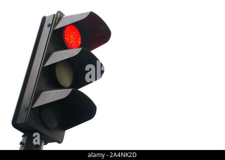 Ampel (dieser zeigt das rote Licht) mit neutralem Hintergrund. Menge kopieren. Perfekt für eine Powerpoint zu Verboten und erlaubt. Stockfoto
