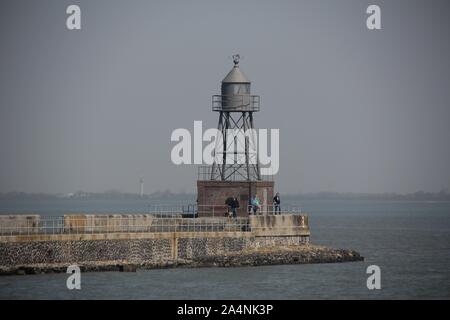 Neu Marine Lighthouse bin arinemole", Wilhelmshaven, Deutschland Stockfoto