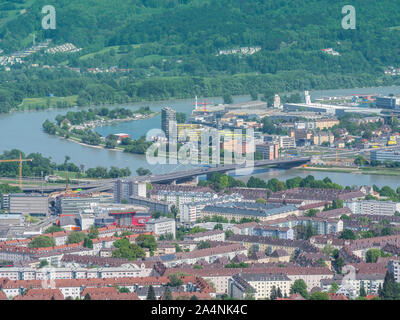 Stadt von Linz in Österreich Stockfoto