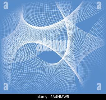 Abstrakte Drahtmodell Hintergrund mit einem dynamischen Welle. Große Daten. Vector Illustration. - Vektor Stock Vektor