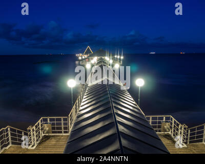 Heringsdorf auf der Insel Usedom in Deutschland bei Nacht Stockfoto
