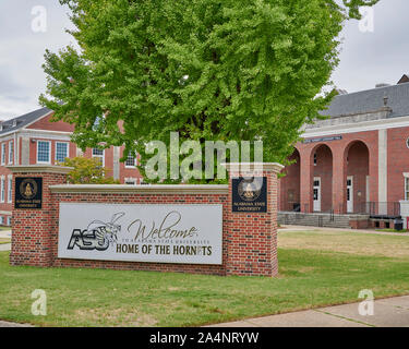 Alabama State University Eingang und melden Sie sich Montgomery Alabama, USA. Stockfoto