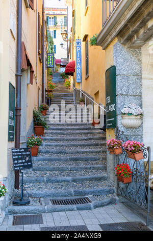 Outdoor Treppe zum Bellagio Hotel, in Belaggio, Italien am Comer See. Stockfoto