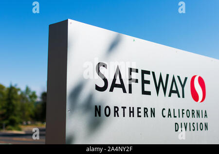 Safeway Nordkalifornien Zeichen für Division in der Nähe von Supermarkt Kette Unternehmenszentrale Stockfoto