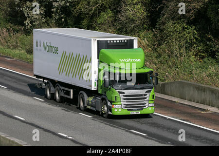 Der Supermarkt Waitrose Supermarkt Lieferwagen Stockfoto