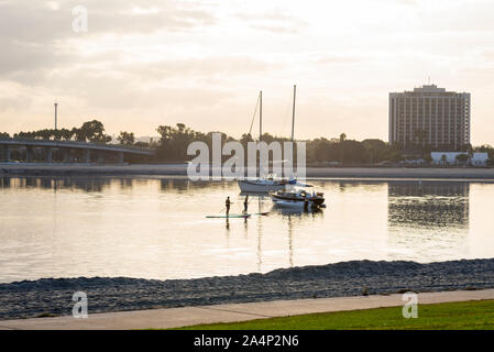 Mission Bay Oktober Morgen. San Diego, Kalifornien, USA. Stockfoto