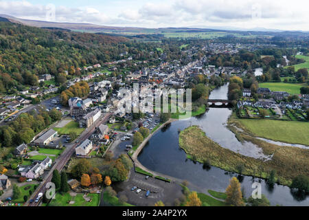 Antenne drone Ansicht von Callander Schottland Stockfoto