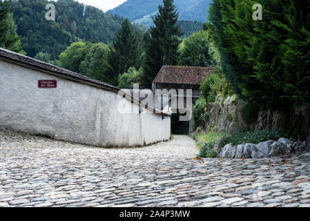 Altstadt von Gruyère, Schweiz Stockfoto