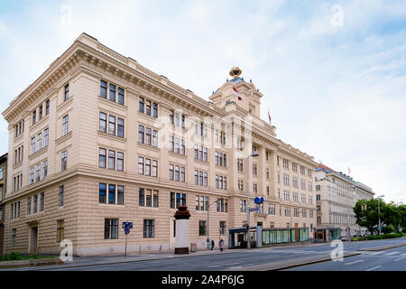 Blick auf die Stadt Wien die ehemaligen militärischen Geographie Institut Stockfoto