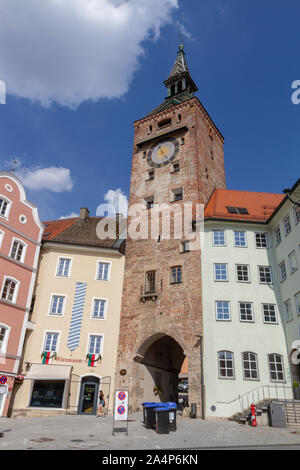 Schmalzturm (auch genannt die "schönen Turm") in Landsberg am Lech, Bayern, Deutschland. Stockfoto