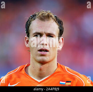 De Kuip Stadion Rotterdam die Niederlande 17.8.2005, Fußball: Internationales Freundschaftsspiel, Niederlande (NED, orange) vs Deutschland (GER, Weiß) 2:2; Arjen ROBBEN (NED) Stockfoto