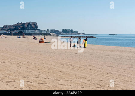 New Haven Hafen; East Shore, Lighthouse Point Park, New Haven, Connecticut, USA Stockfoto