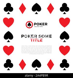 Poker Grenze vektor Rahmen. Poker Spielkarten Grenze, Ace Rahmen. Stock Vektor