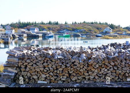 Untere Aussicht, NS, CANADA-6 OKT 2019 - Ansicht des unteren Aussicht, einem kleinen Fischerdorf an der Chebucto Halbinsel in der Nähe von Halifax, Nova Scotia. Stockfoto