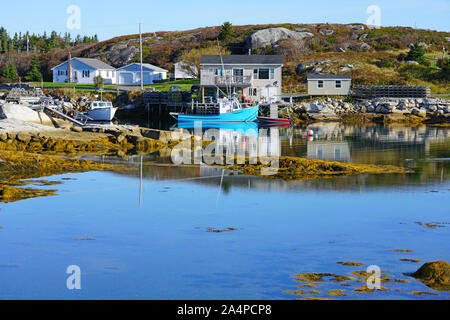 Untere Aussicht, NS, CANADA-6 OKT 2019 - Ansicht des unteren Aussicht, einem kleinen Fischerdorf an der Chebucto Halbinsel in der Nähe von Halifax, Nova Scotia. Stockfoto