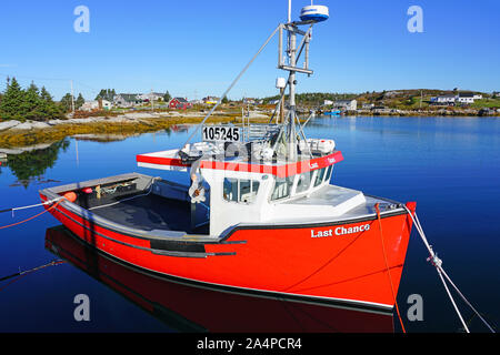 Untere Aussicht, NS, CANADA-6 OKT 2019 - Ansicht des unteren Aussicht, einem kleinen Fischerdorf an der Chebucto Halbinsel in der Nähe von Halifax, Nova Scotia. Stockfoto