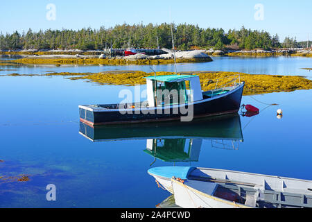 Untere Aussicht, NS, CANADA-6 OKT 2019 - Ansicht des unteren Aussicht, einem kleinen Fischerdorf an der Chebucto Halbinsel in der Nähe von Halifax, Nova Scotia. Stockfoto