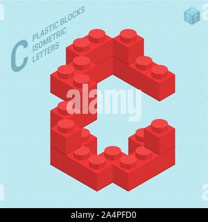 Kunststoff Blöcke Briefe Stock Vektor