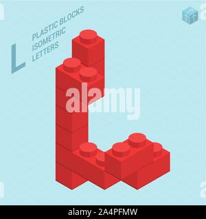 Kunststoff Blöcke Briefe Stock Vektor