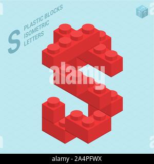 Kunststoff Blöcke Briefe Stock Vektor