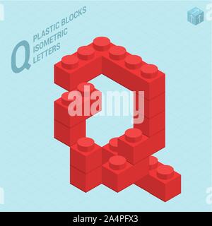 Kunststoff Blöcke Briefe Stock Vektor