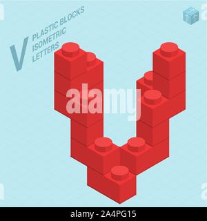 Kunststoff Blöcke Briefe Stock Vektor