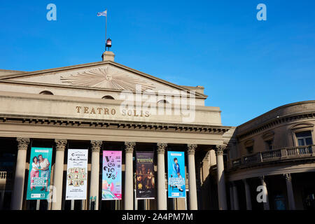 Die Hauptfassade des Olis Theater', die wichtigste Opernhaus in Montevideo, Uruguay. Stockfoto